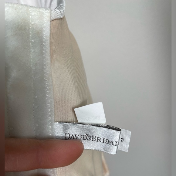David's Bridal White Long Line Padded Strapless Bra "Corset" Sz 36A - Picture 11 of 13